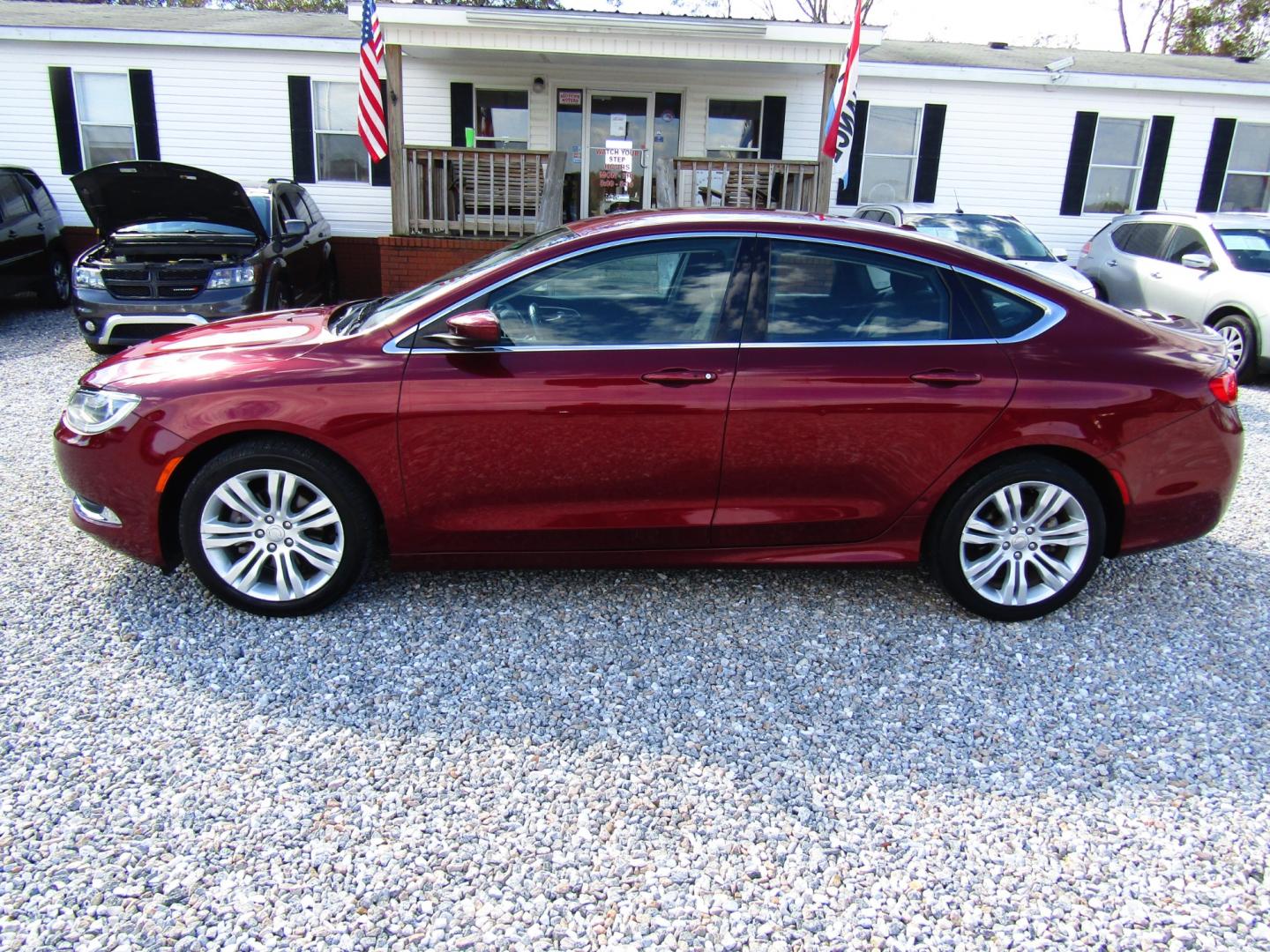 2015 Red /BLACK Chrysler 200 (1C3CCCAB9FN) , AUTOMATIC transmission, located at 15016 S Hwy 231, Midland City, AL, 36350, (334) 983-3001, 31.306210, -85.495277 - Photo#2